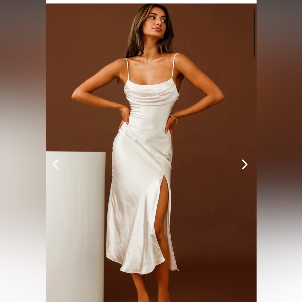 Champagne midi dress